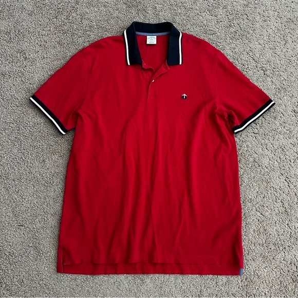 Brooks Brothers Shirt Mens Size XXL Red Performance Polo Slim Fit - Picture 1 of 13